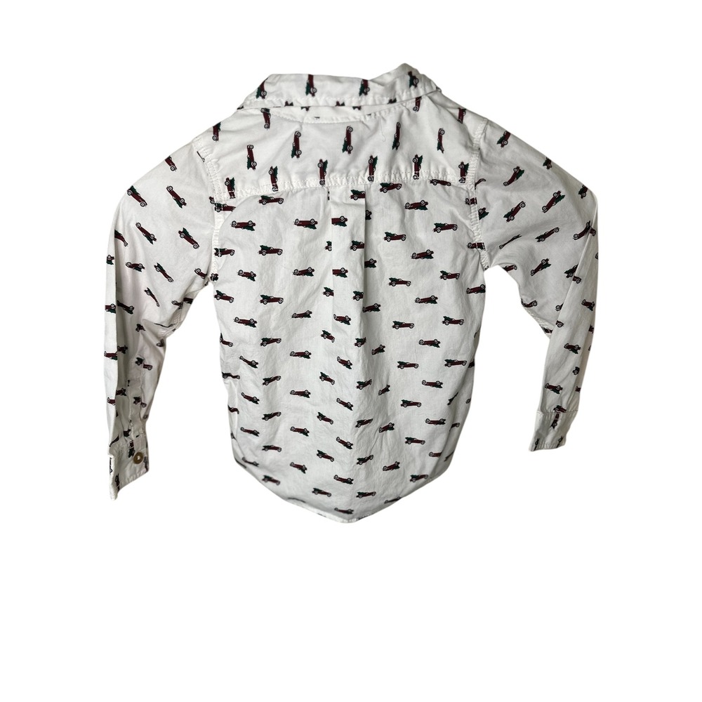 Tommy Bahama Kids Button-Up Shirt‎ | Size 3T | Holiday Car Print | 100% Cotton - Picture 3 of 6